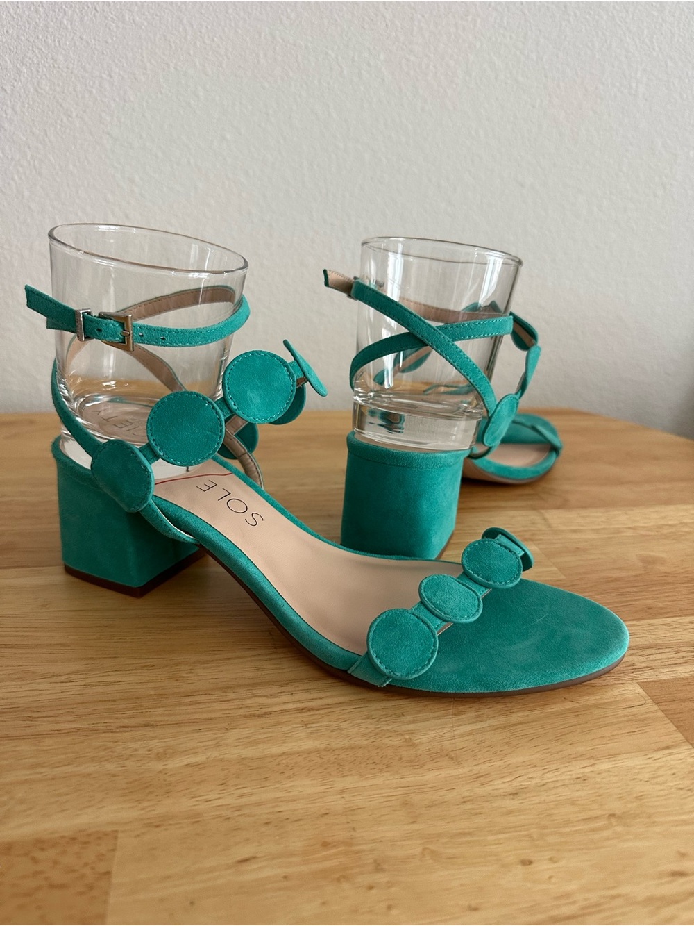 Sole Society Shea Sandals in Tropical Green